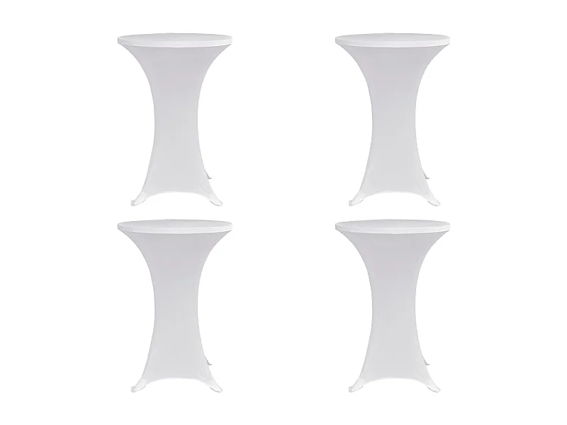 Housses élastiques de table blanche 80 x 80 x 120 cm DEC022507