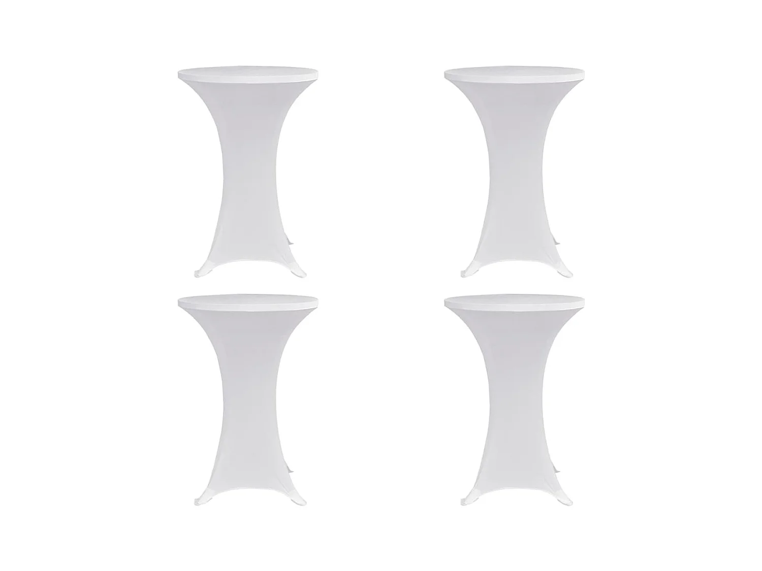 Housses élastiques de table blanche 80 x 80 x 120 cm DEC022507