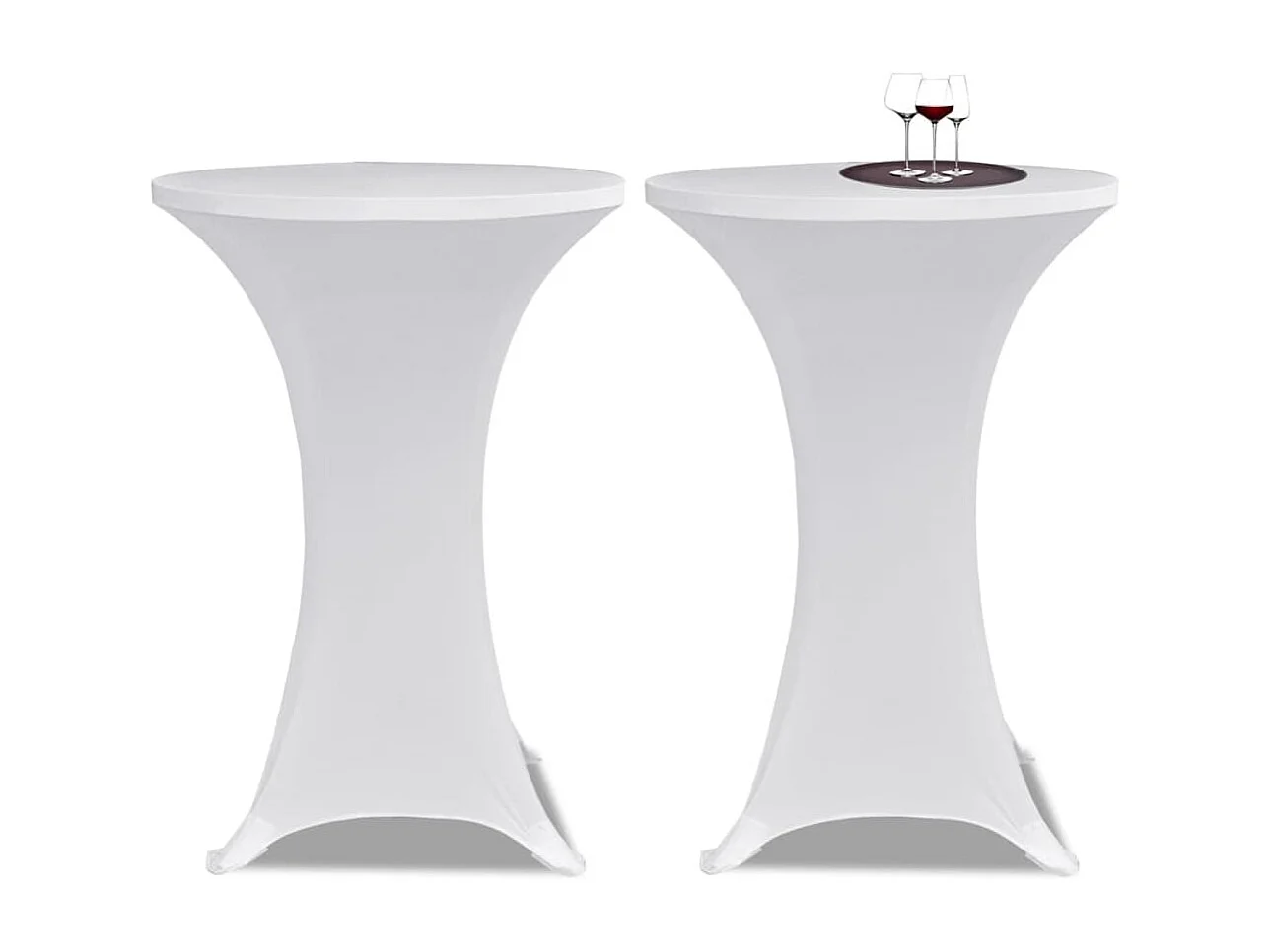 Housses élastiques de table blanche 80 x 80 x 120 cm DEC022507