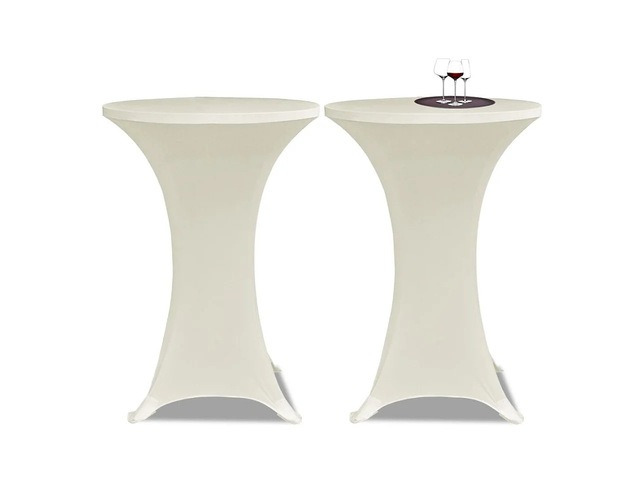 Housse de table Ø70cm crème 70 x 70 x 120 cm DEC022499