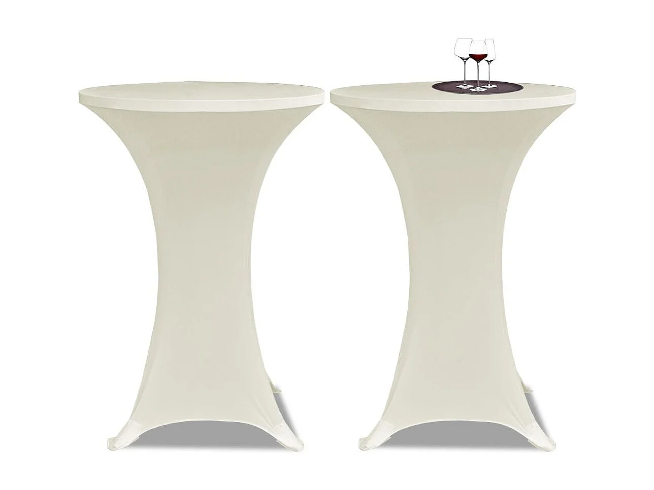 Housse de table Ø70cm crème 70 x 70 x 120 cm DEC022499