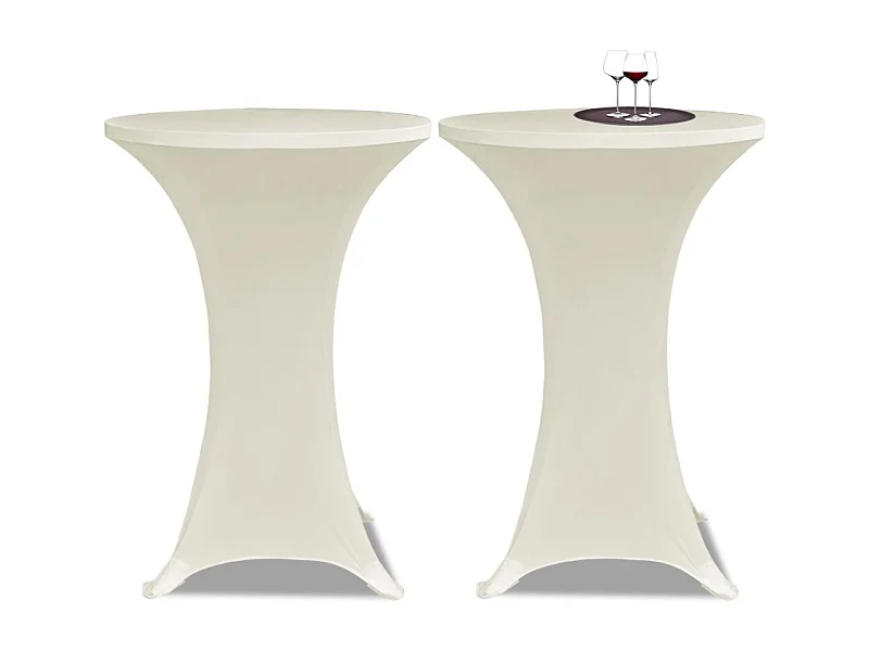 Housse de table Ø70cm crème 70 x 70 x 120 cm DEC022499