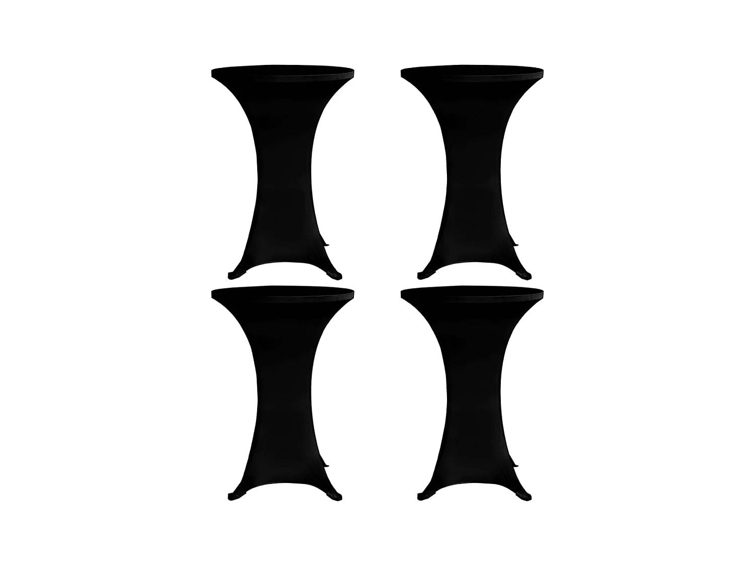 Housses élastiques de table noire 60 x 60 x 120 cm DEC022508