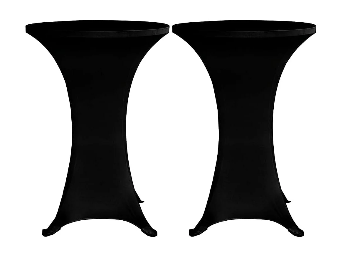 Housses élastiques de table noire 60 x 60 x 120 cm DEC022508