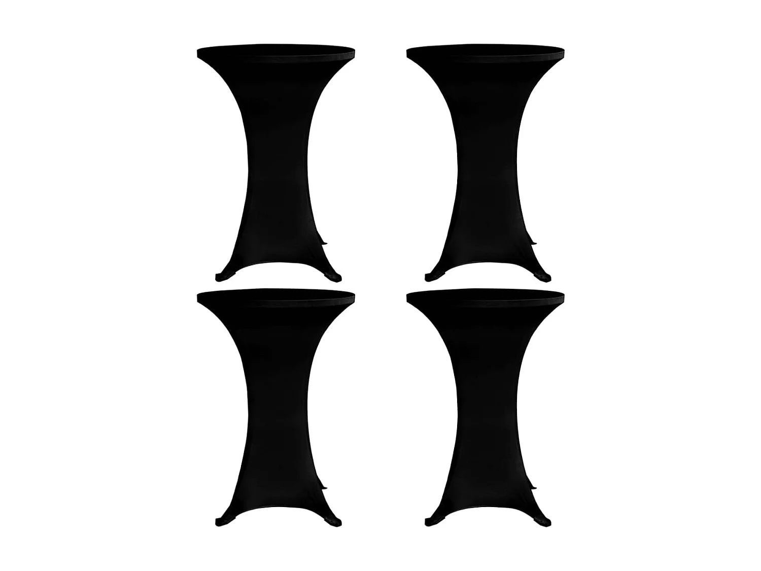 Housses élastiques de table noire 60 x 60 x 120 cm DEC022508