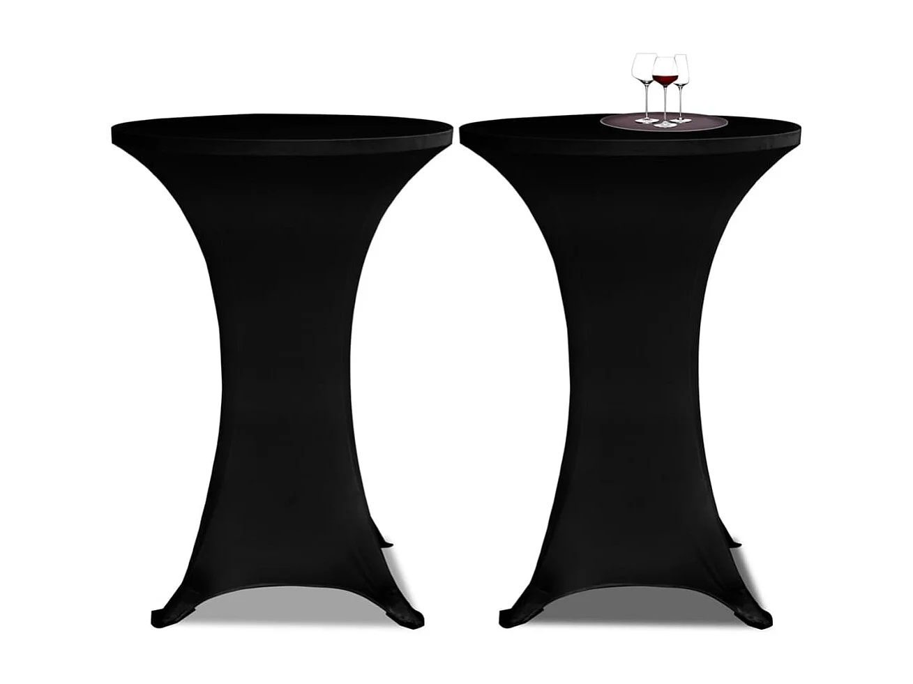 Housses élastiques de table noire 60 x 60 x 120 cm DEC022508
