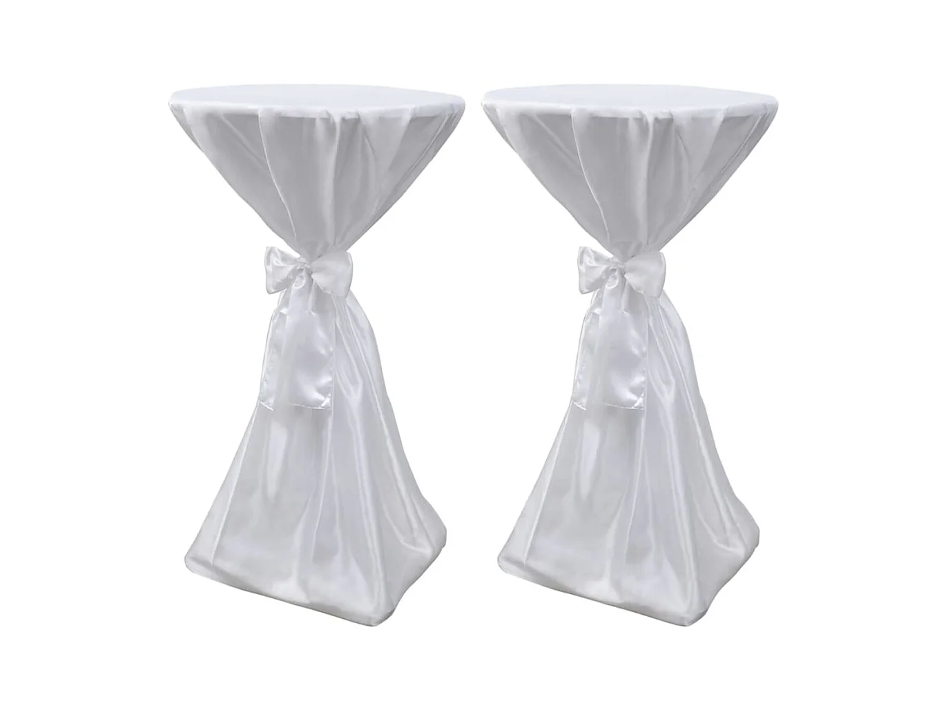 Housse de table blanche blanche 70 x 70 x 140 cm DEC022485