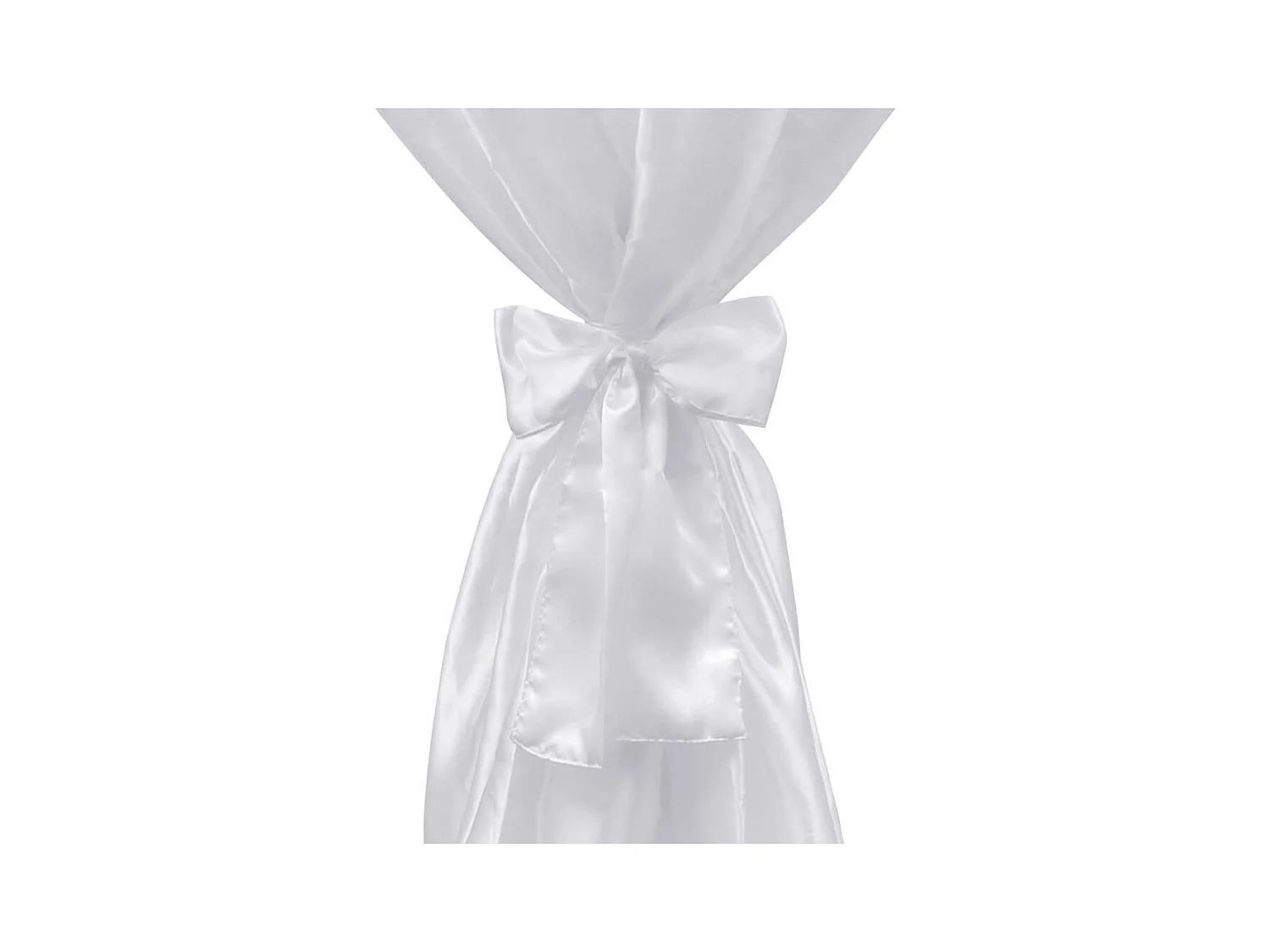 Housse de table blanche blanche 70 x 70 x 140 cm DEC022485