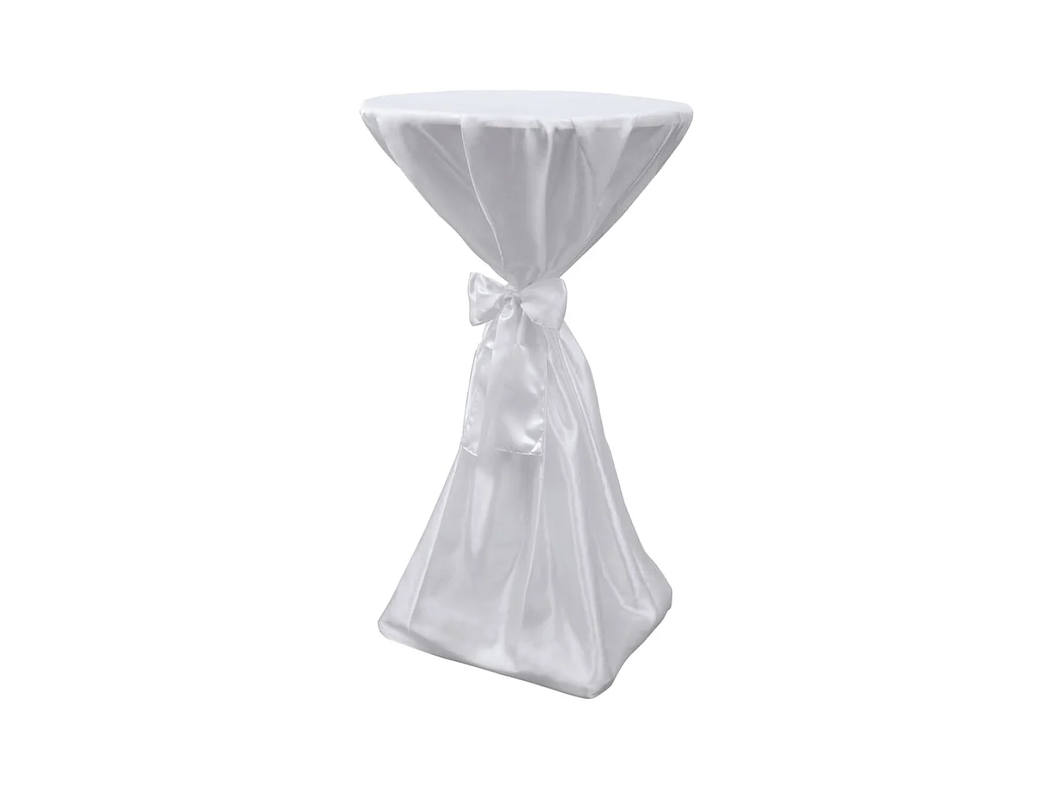 Housse de table blanche blanche 70 x 70 x 140 cm DEC022485