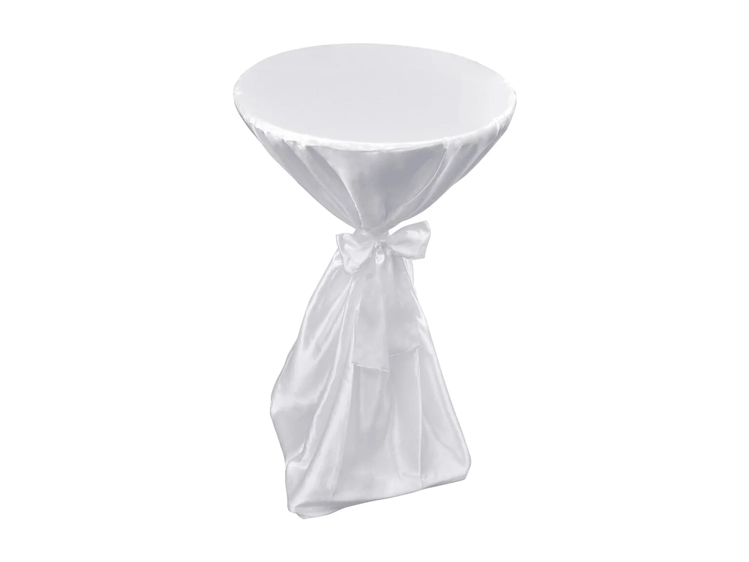 Housse de table blanche blanche 70 x 70 x 140 cm DEC022485