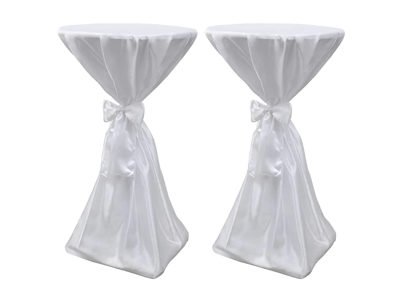 Housse de table blanche blanche 70 x 70 x 140 cm DEC022485