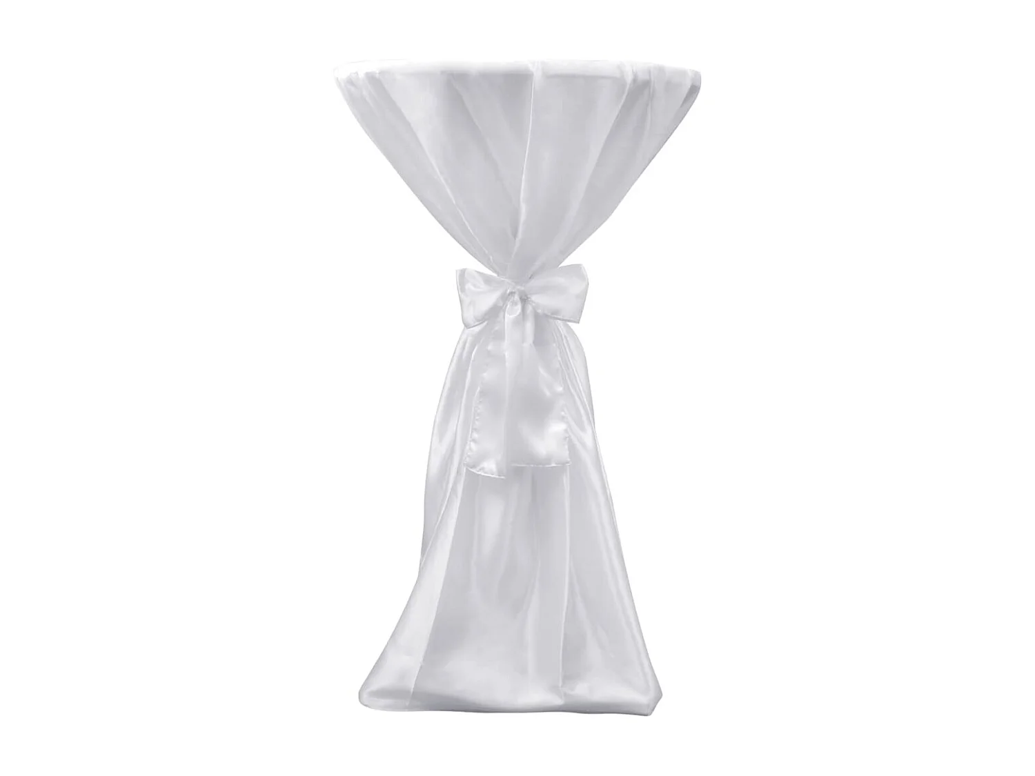 Housse de table blanche blanche 70 x 70 x 140 cm DEC022485