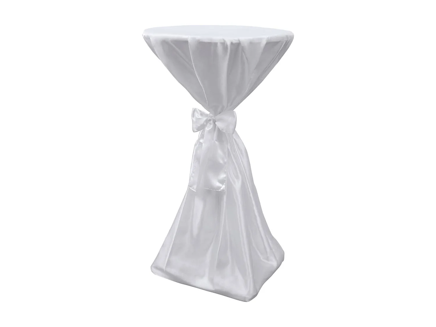 Housse de table blanche blanche 70 x 70 x 140 cm DEC022485