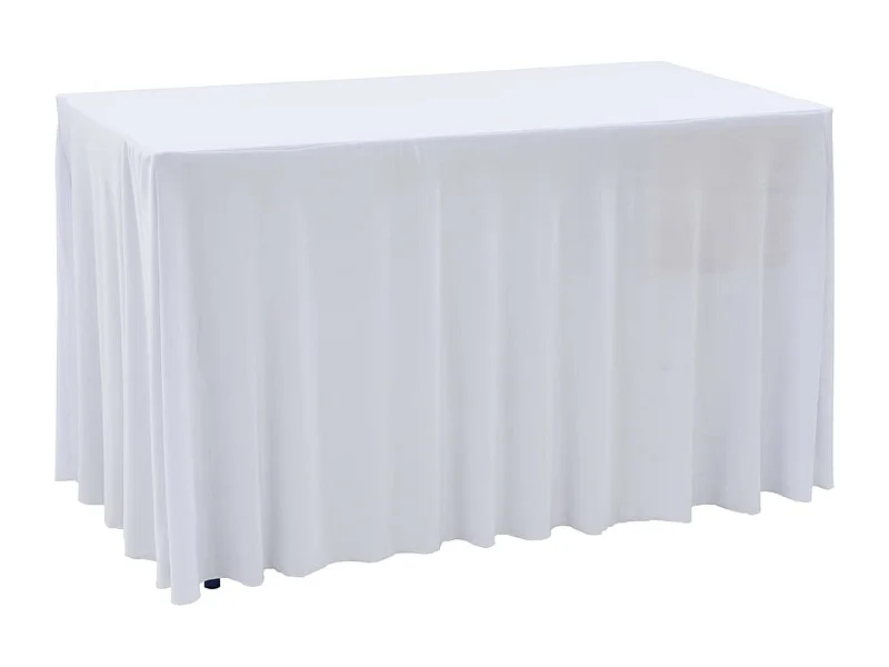 Nappes élastiques de table blanche 183 x 76 x 74 cm DEC022464