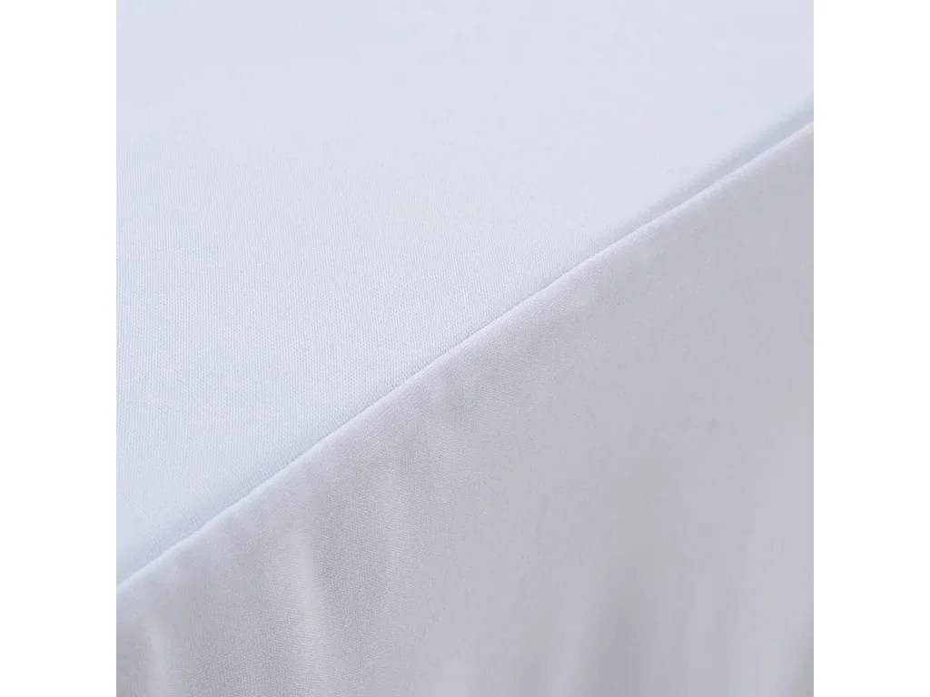 Nappes élastiques de table blanche 243 x 76 x 74 cm DEC022465