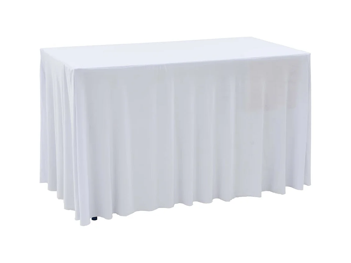 Nappes élastiques de table blanche 243 x 76 x 74 cm DEC022465
