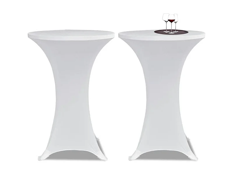 Housses élastiques de table blanche 60 x 60 x 120 cm DEC022492