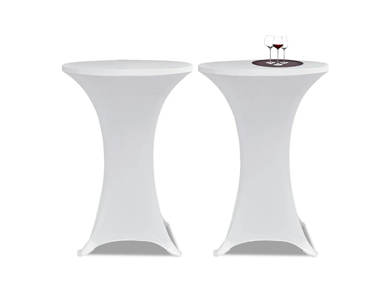 Housses élastiques de table blanche 60 x 60 x 120 cm DEC022492