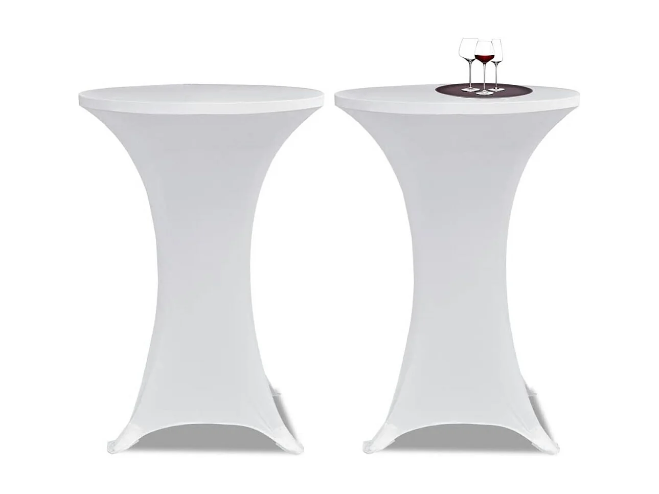 Housses élastiques de table blanche 60 x 60 x 120 cm DEC022492