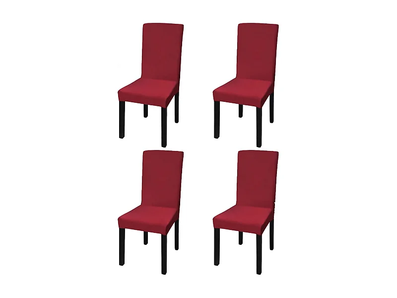 Housse de chaise droite bordeaux 38 x 38 x 46 cm DEC022369