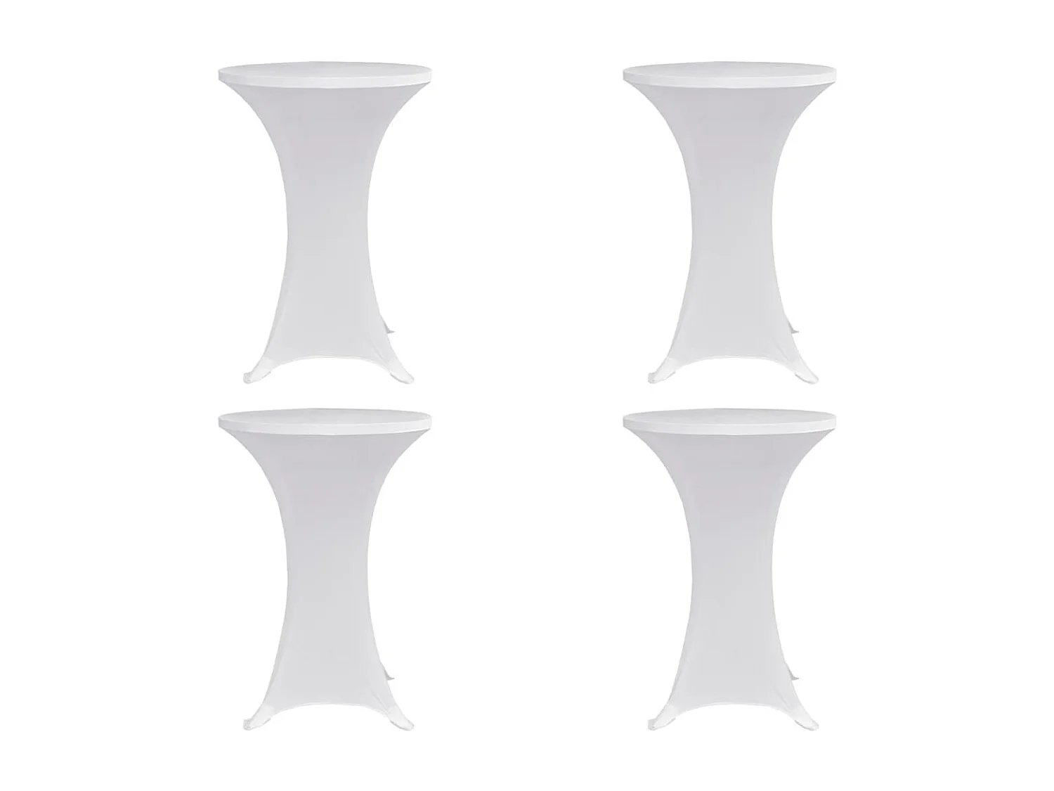 Housses élastiques de table blanche 70 x 70 x 120 cm DEC022506