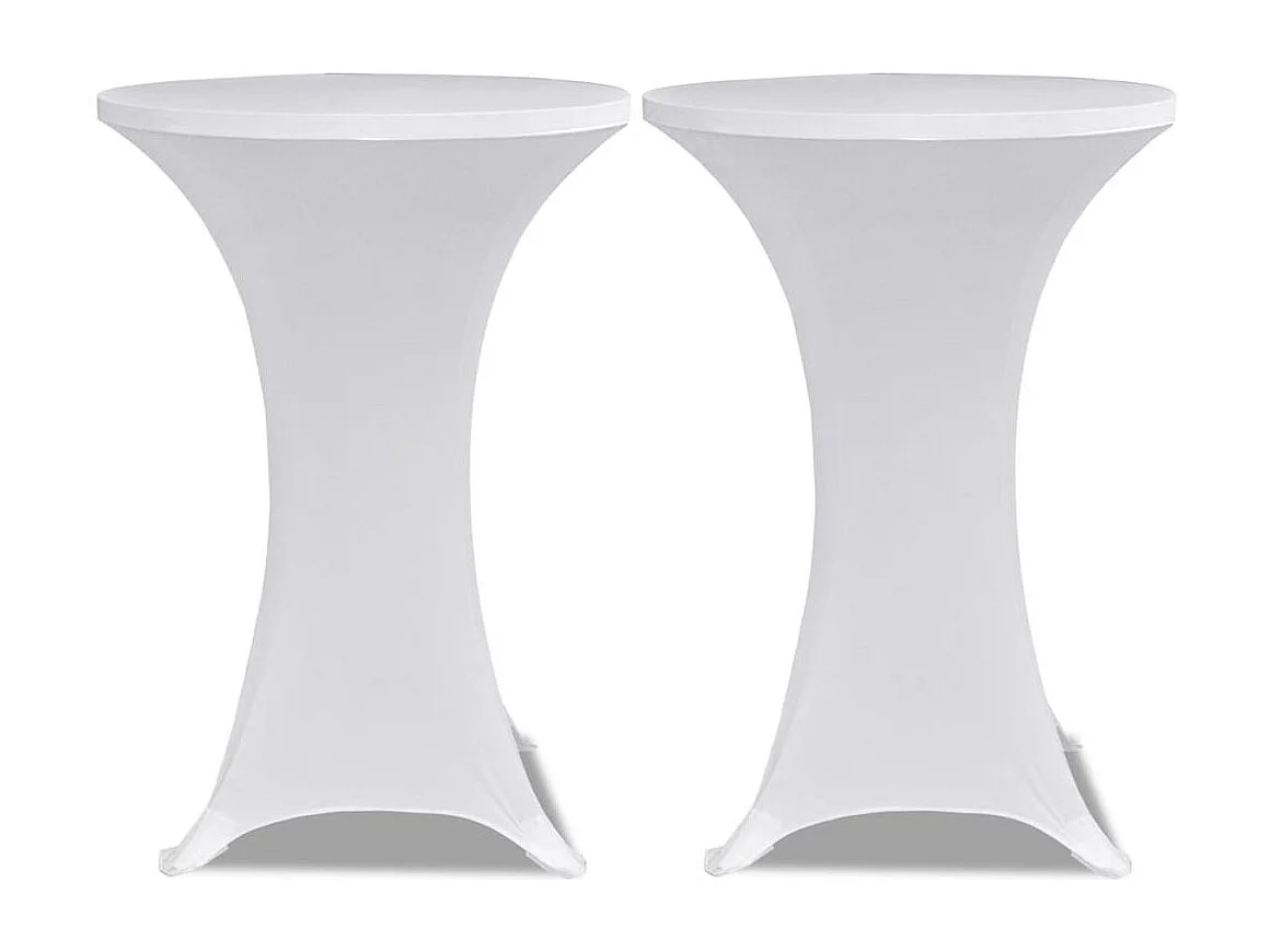Housses élastiques de table blanche 80 x 80 x 120 cm DEC022494