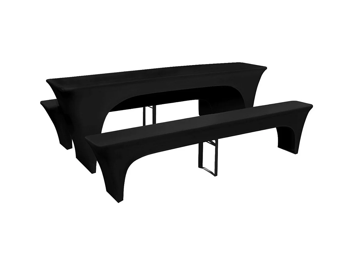 3 Nappe pour table noire 220 x 50 x 80 cm DEC022297