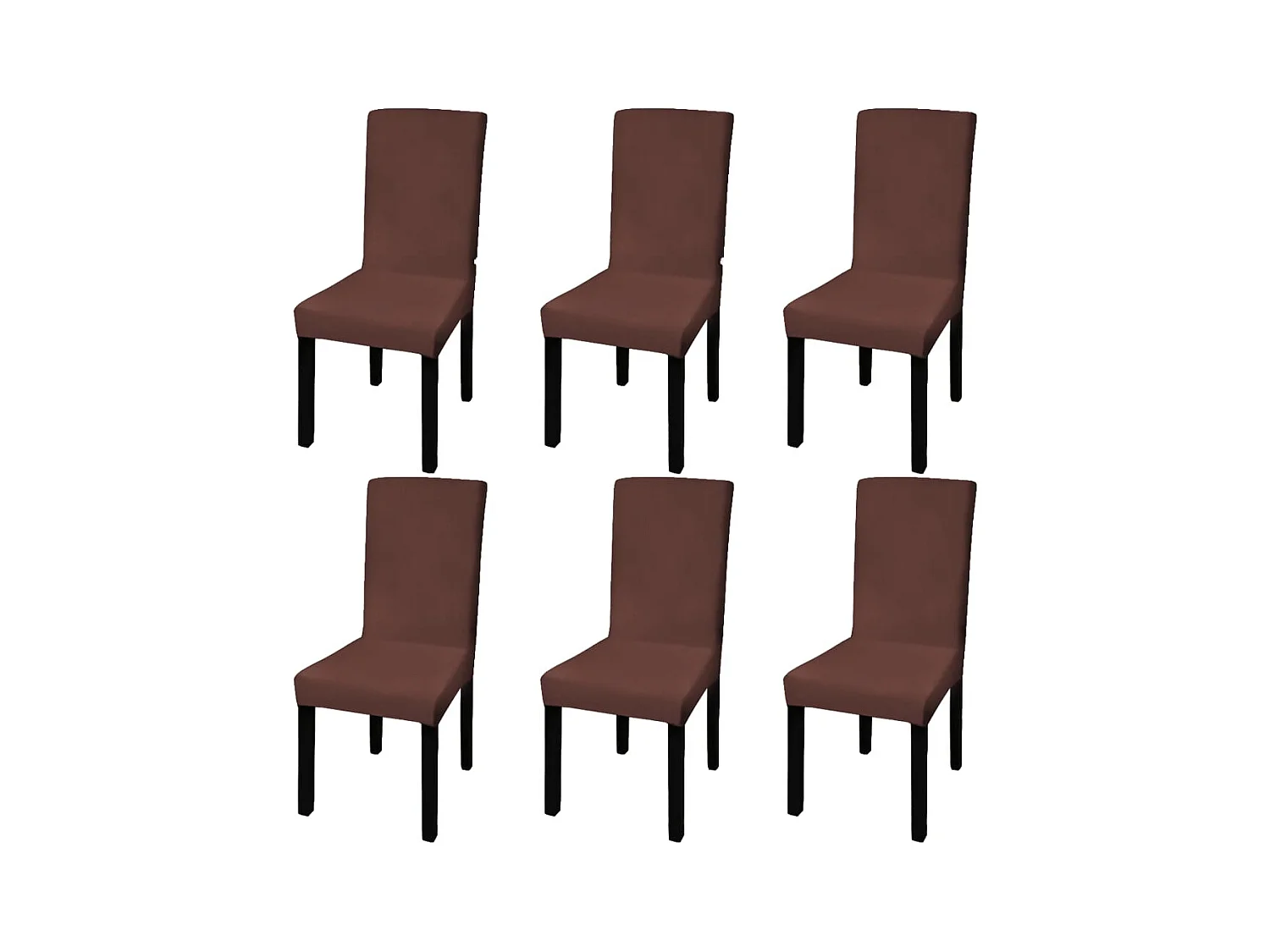 Housse de chaise droite marron 38 x 38 x 46 cm DEC022372