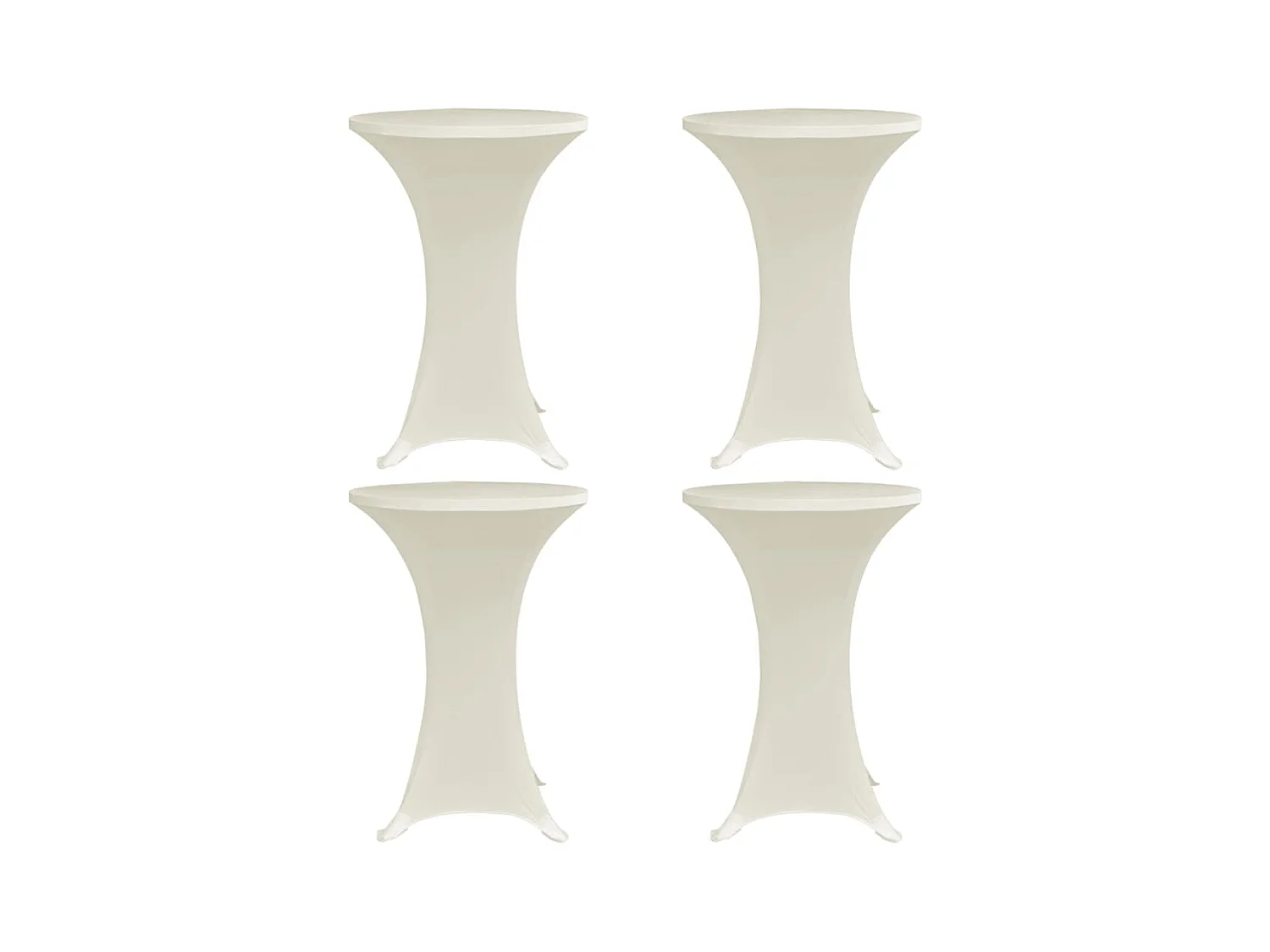 Housses élastiques de table crème 80 x 80 x 120 cm DEC022513