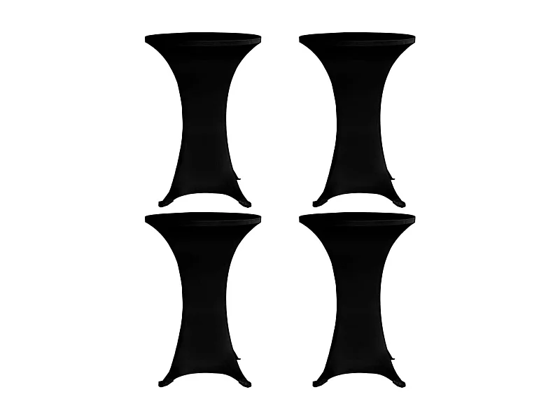 Housses élastiques de table noire 80 x 80 x 120 cm DEC022510