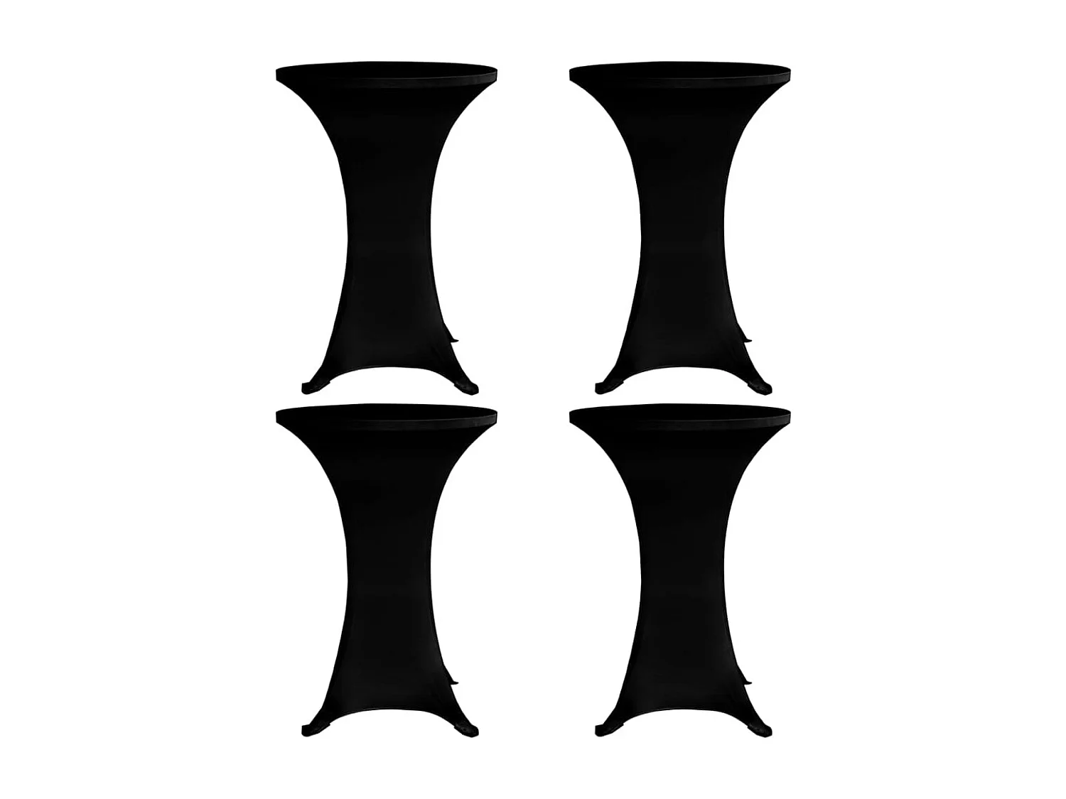 Housses élastiques de table noire 80 x 80 x 120 cm DEC022510