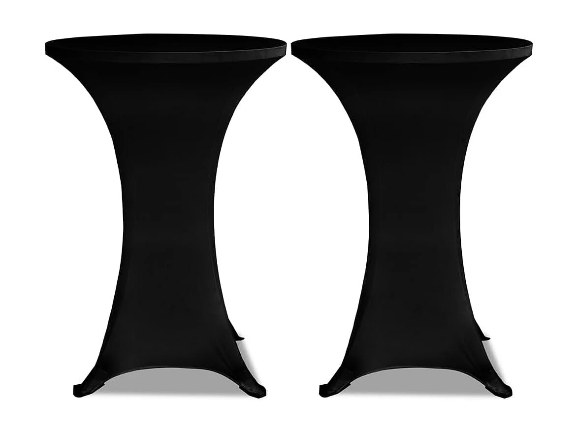 Housses élastiques de table noire 80 x 80 x 120 cm DEC022510