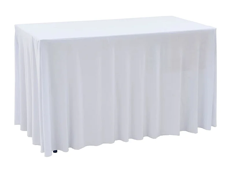 Nappes élastiques de table blanche 120 x 60.5 x 74 cm DEC022463