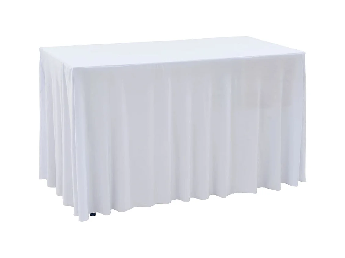 Nappes élastiques de table blanche 120 x 60.5 x 74 cm DEC022463