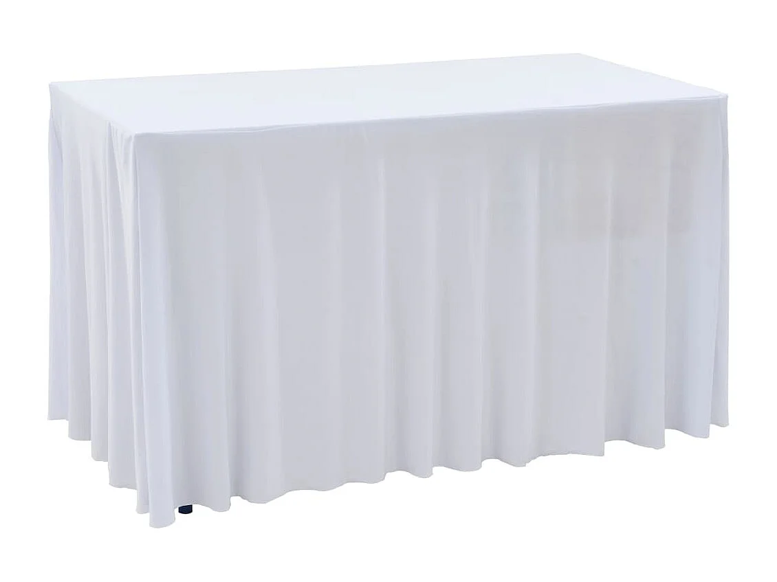 Nappes élastiques de table blanche 120 x 60.5 x 74 cm DEC022463