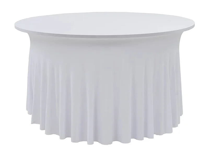 Nappes élastiques de table blanche 180 x 180 x 74 cm DEC022462