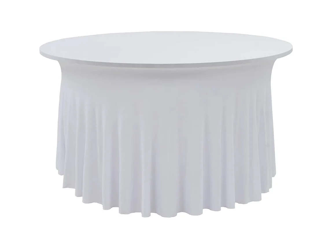 Nappes élastiques de table blanche 180 x 180 x 74 cm DEC022462