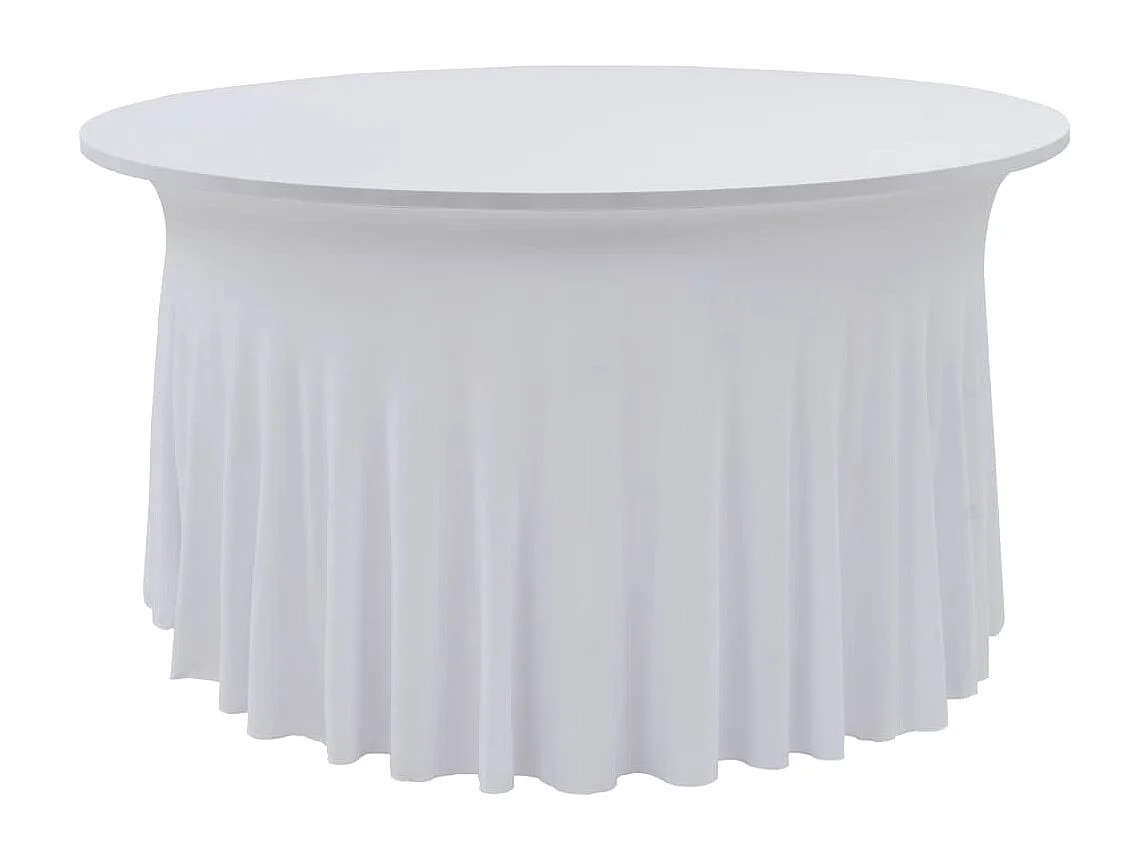 Nappes élastiques de table blanche 180 x 180 x 74 cm DEC022462