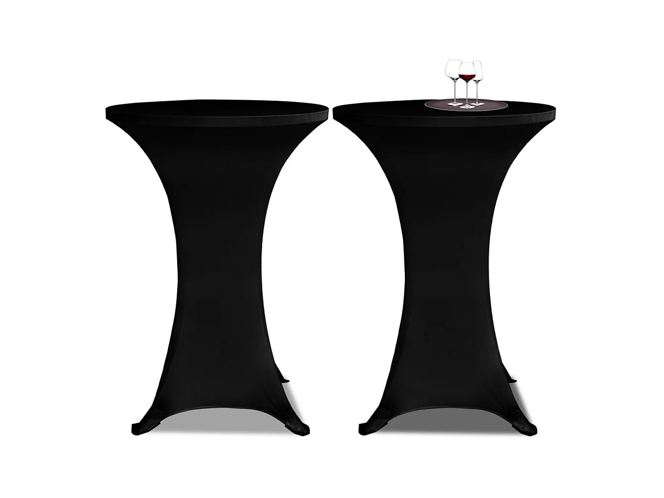 Housses élastiques de table noire 80 x 80 x 120 cm DEC022497