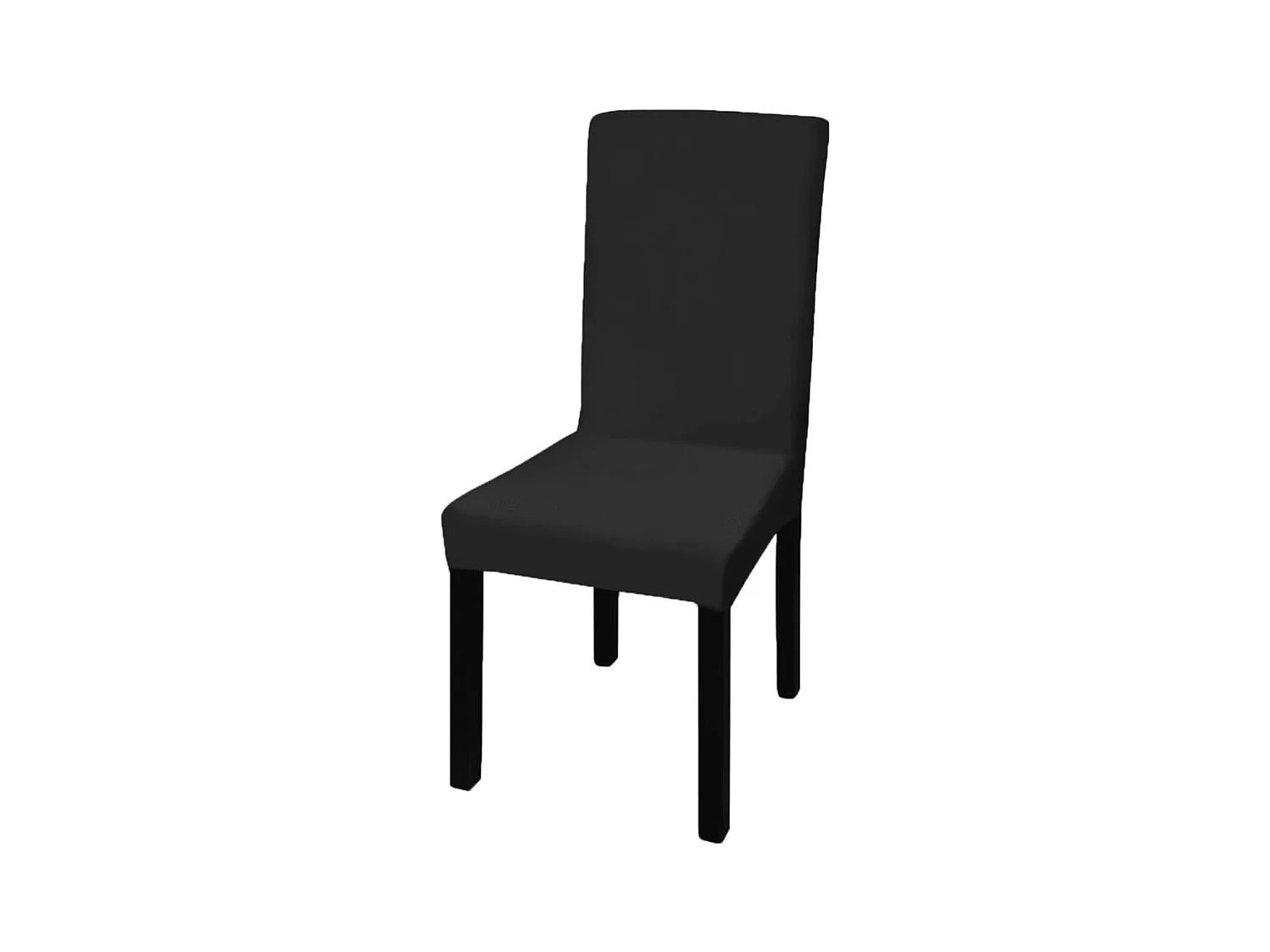 Housses extensibles de chaise noire 45 x 45 x 55 cm DEC022288
