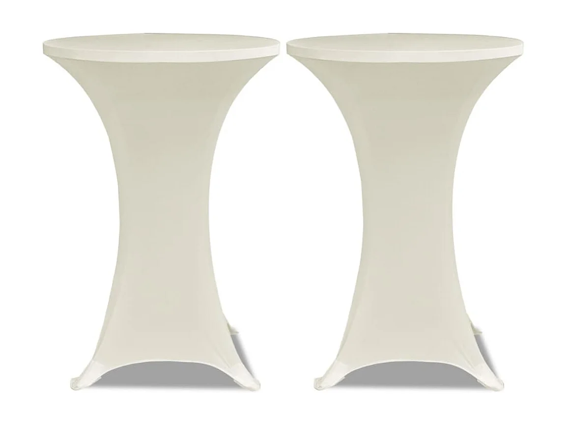 Housses élastiques de table crème 60 x 60 x 120 cm DEC022511