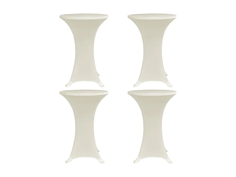 Housses élastiques de table crème 60 x 60 x 120 cm DEC022511