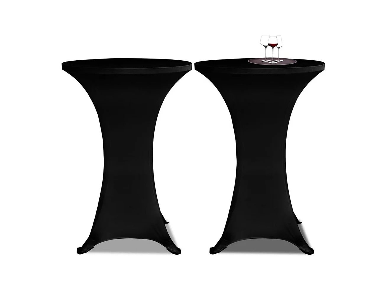 Housse de table Ø60cm noire 60 x 60 x 120 cm DEC022495