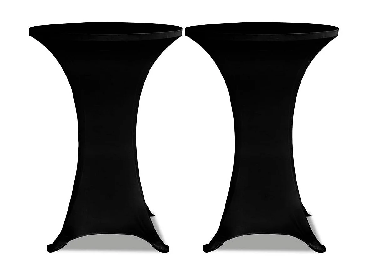 Housse de table Ø60cm noire 60 x 60 x 120 cm DEC022495