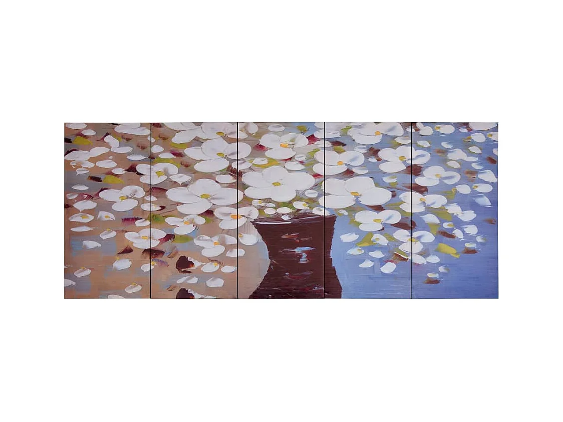 Jeu de 5 tableaux multicolore 150 x 150 x 60 cm DEC022995