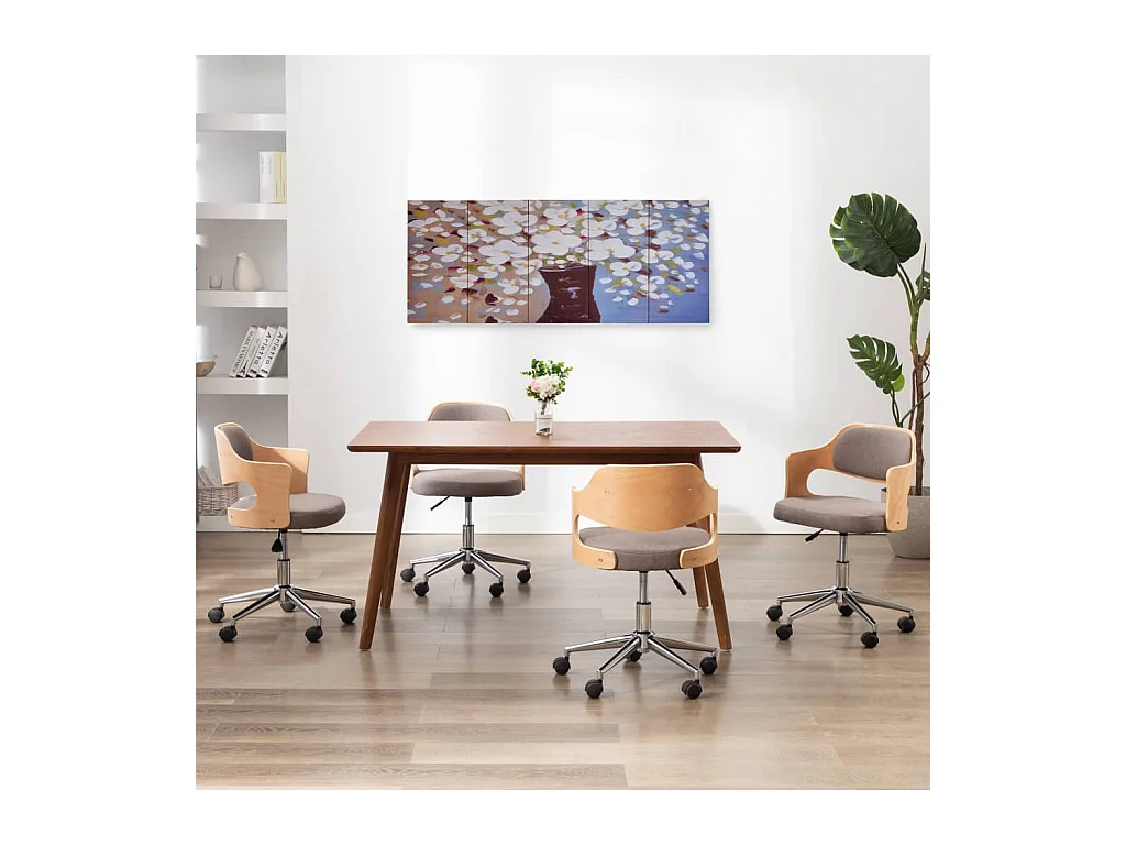 Jeu de 5 tableaux multicolore 150 x 150 x 60 cm DEC022995