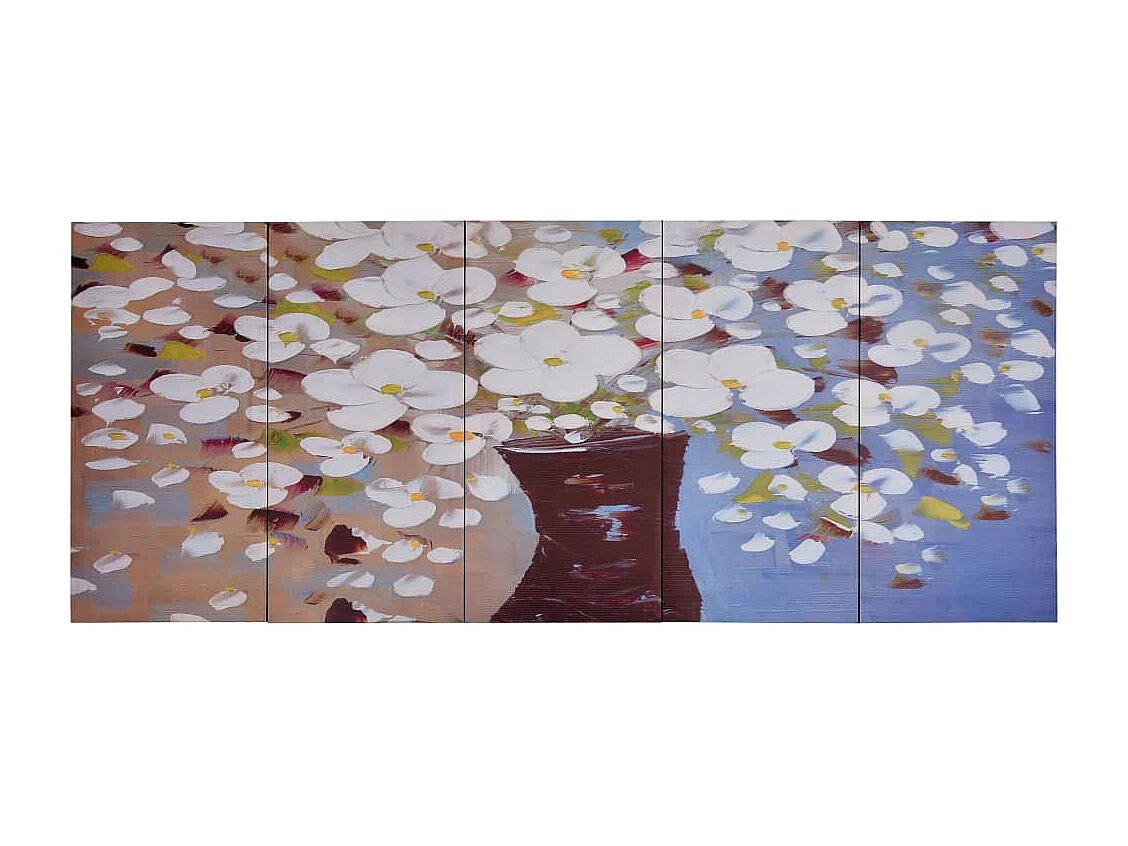 Jeu de 5 tableaux multicolore 150 x 150 x 60 cm DEC022995