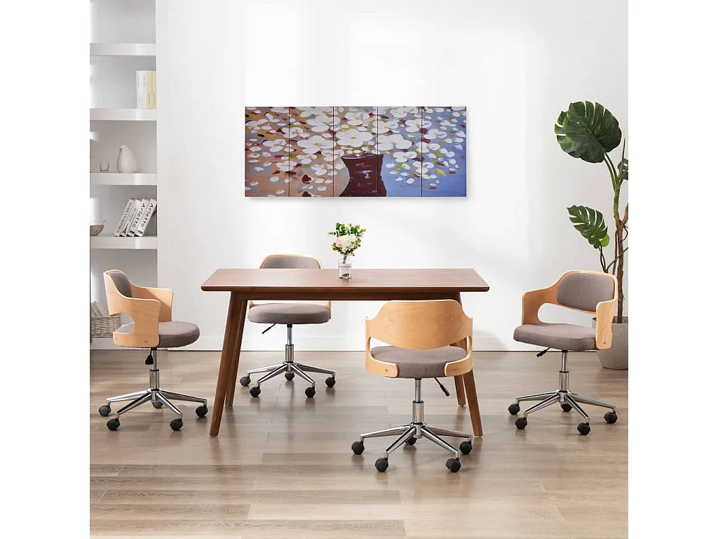 Jeu de 5 tableaux multicolore 150 x 150 x 60 cm DEC022995