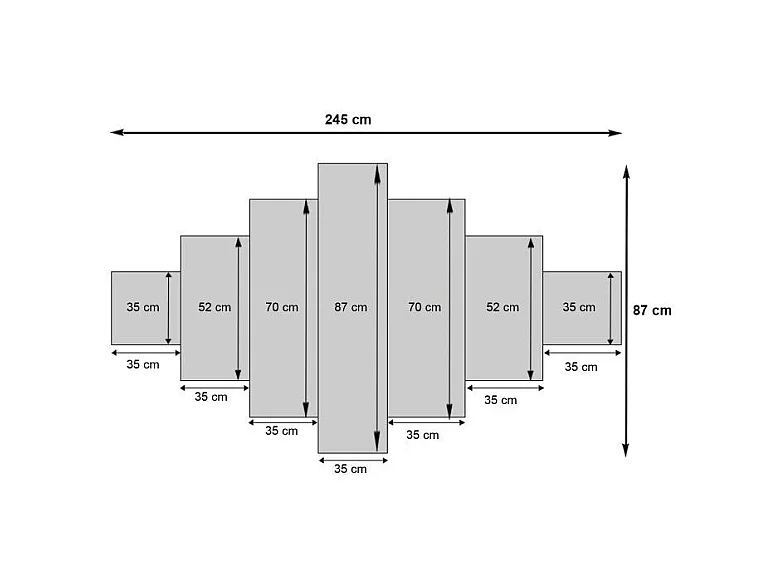 Toile de décoration murale 245 x 2.4 x 87 cm DEC04040