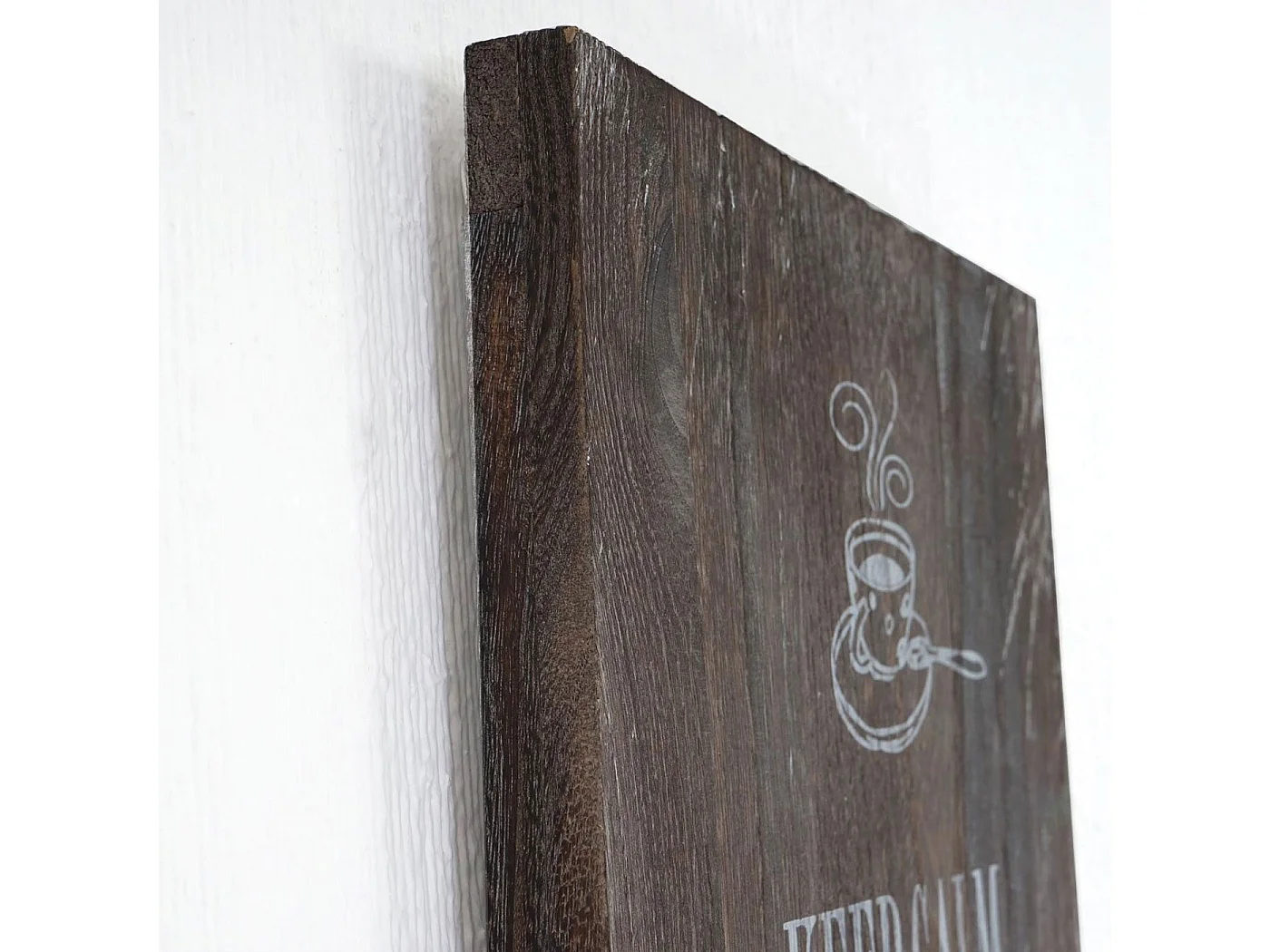 Panneau déco cadre mural bois marron 30 x 2 x 40 cm DEC04058